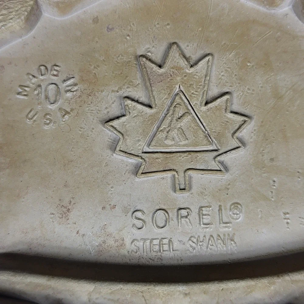 Vintage Sorel Kaufman Caribou Boots Mens 10 Made in Canada Leather Snow Winter